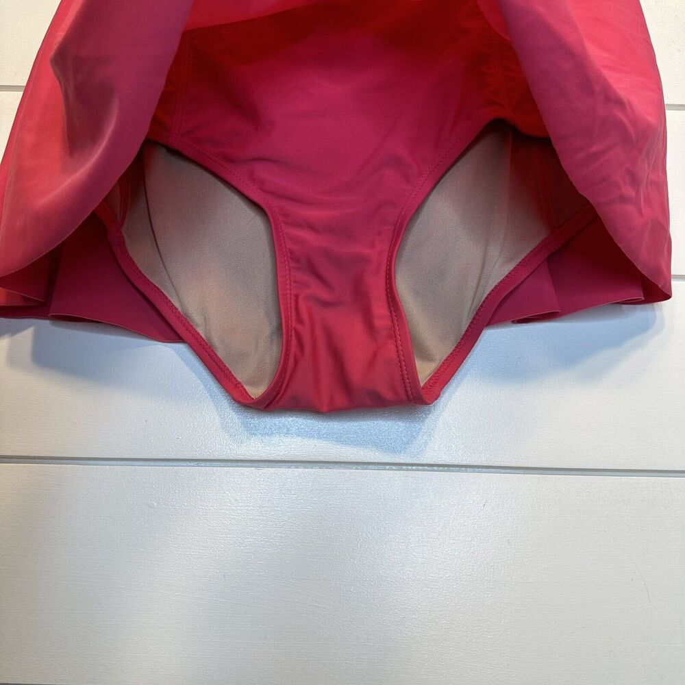 Kortni Jeane Swimsuit Small Medium Pink Black White Cut Out Flower Skirt Top - Picture 8 of 16
